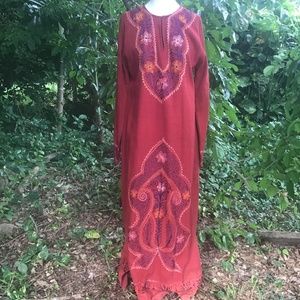 Vintage kaftan with embroidery